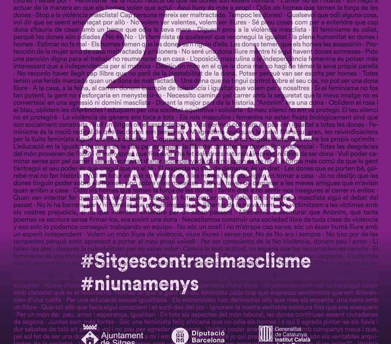 La veu de les dones ressonarà a Sitges el 25N